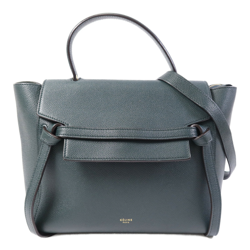 CELINE 牛皮皮革Micro Belt Bag金扣手挽肩背兩用袋-0