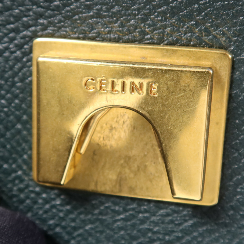 CELINE 牛皮皮革Micro Belt Bag金扣手挽肩背兩用袋-6