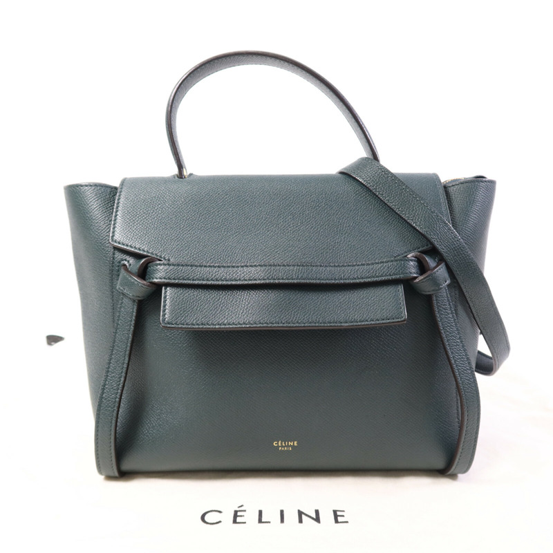 CELINE 牛皮皮革Micro Belt Bag金扣手挽肩背兩用袋-8