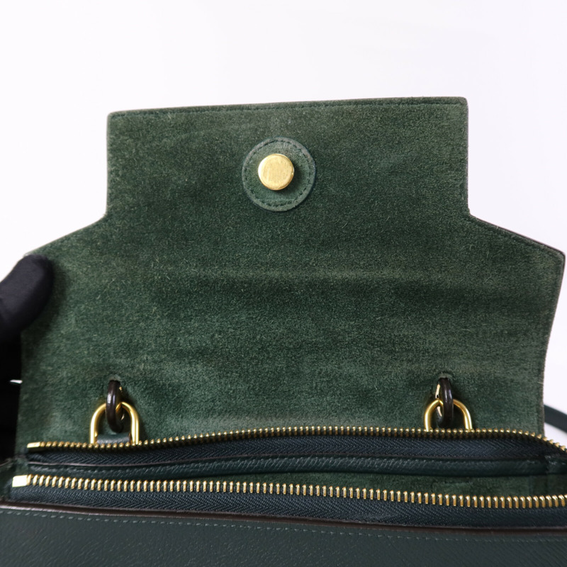 CELINE 牛皮皮革Micro Belt Bag金扣手挽肩背兩用袋-14