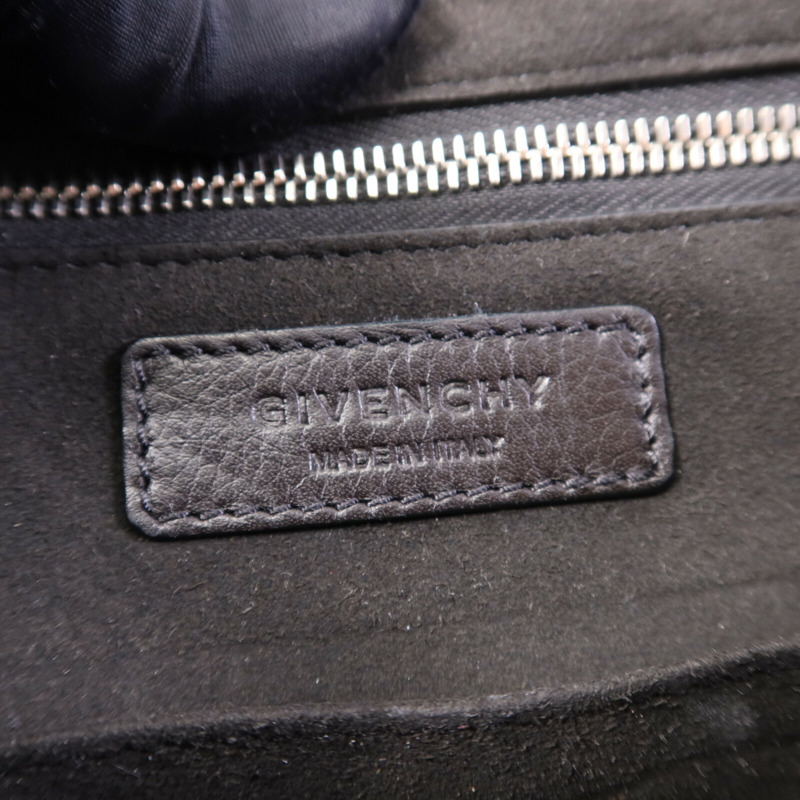 GIVENCHY 牛皮皮革Shark Lock Bucket銀扣手挽肩背兩用袋-5