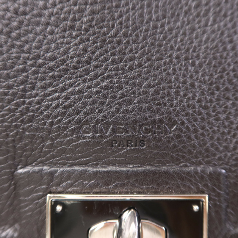 GIVENCHY 牛皮皮革Shark Lock Bucket銀扣手挽肩背兩用袋-15
