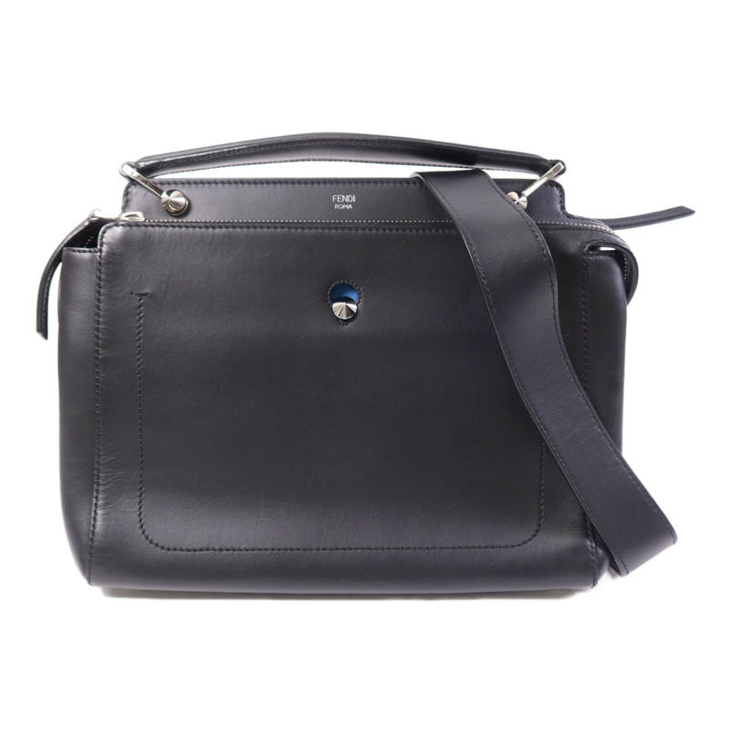 FENDI 牛皮皮革Dotcom銀扣手挽肩背兩用袋-0