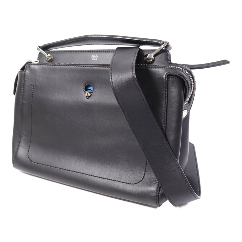 FENDI 牛皮皮革Dotcom銀扣手挽肩背兩用袋-2