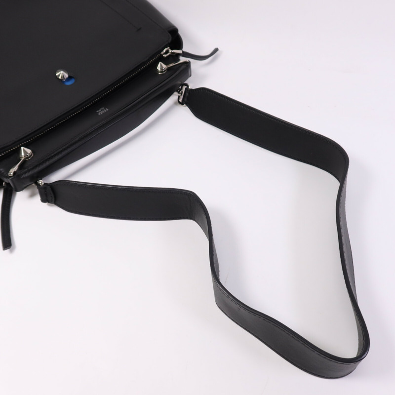 FENDI 牛皮皮革Dotcom銀扣手挽肩背兩用袋-9