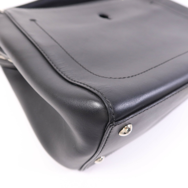 FENDI 牛皮皮革Dotcom銀扣手挽肩背兩用袋-12