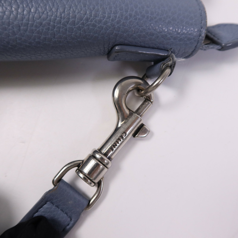 CELINE 牛皮皮革Nano Luggage銀扣手挽肩背兩用袋-6