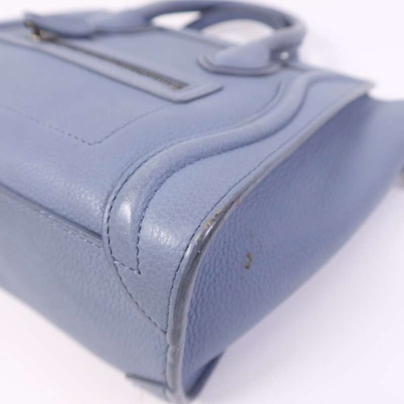 CELINE 牛皮皮革Nano Luggage銀扣手挽肩背兩用袋-8