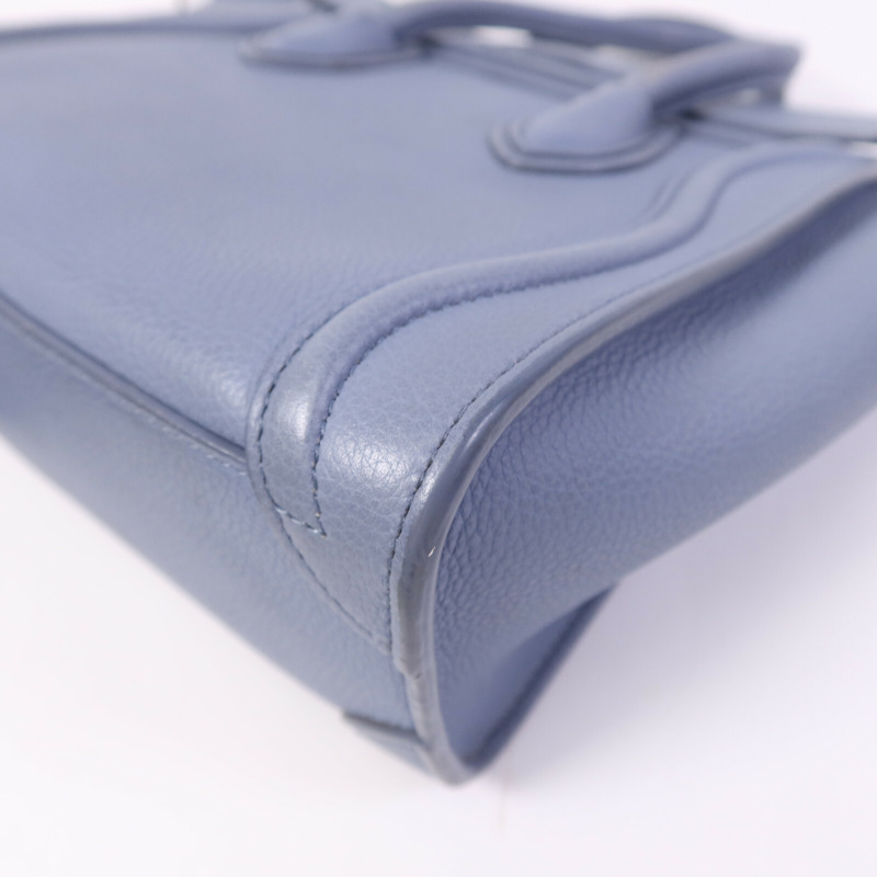 CELINE 牛皮皮革Nano Luggage銀扣手挽肩背兩用袋-10