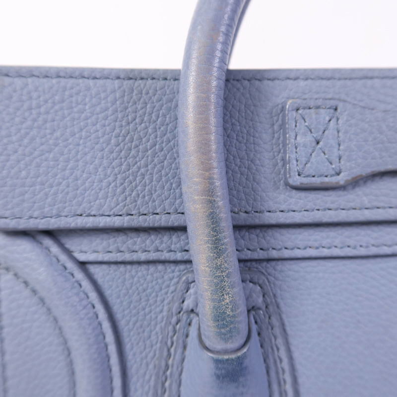 CELINE 牛皮皮革Nano Luggage銀扣手挽肩背兩用袋-18