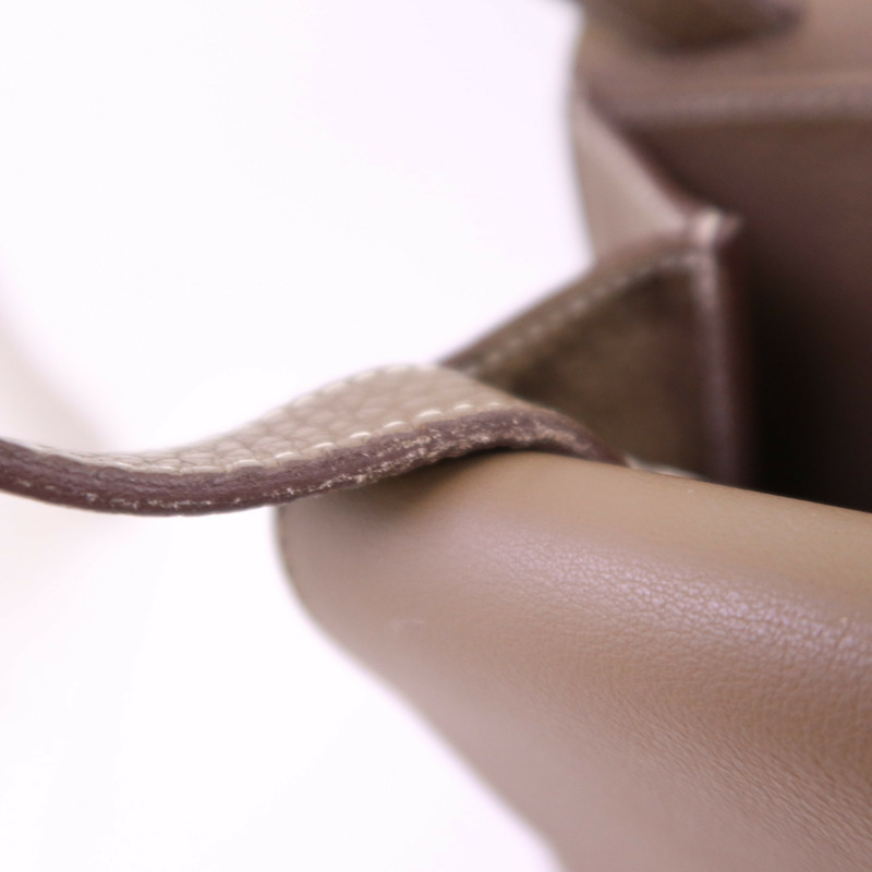 HERMES Clemence皮革Halzan 31銀扣手挽肩背兩用袋-13