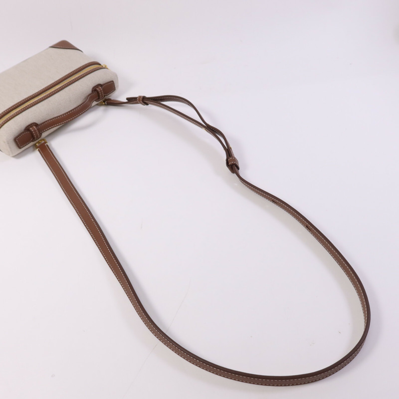 Loro Piana 帆布/牛皮皮革Extra Pocket L19金扣手挽肩背兩用袋-8