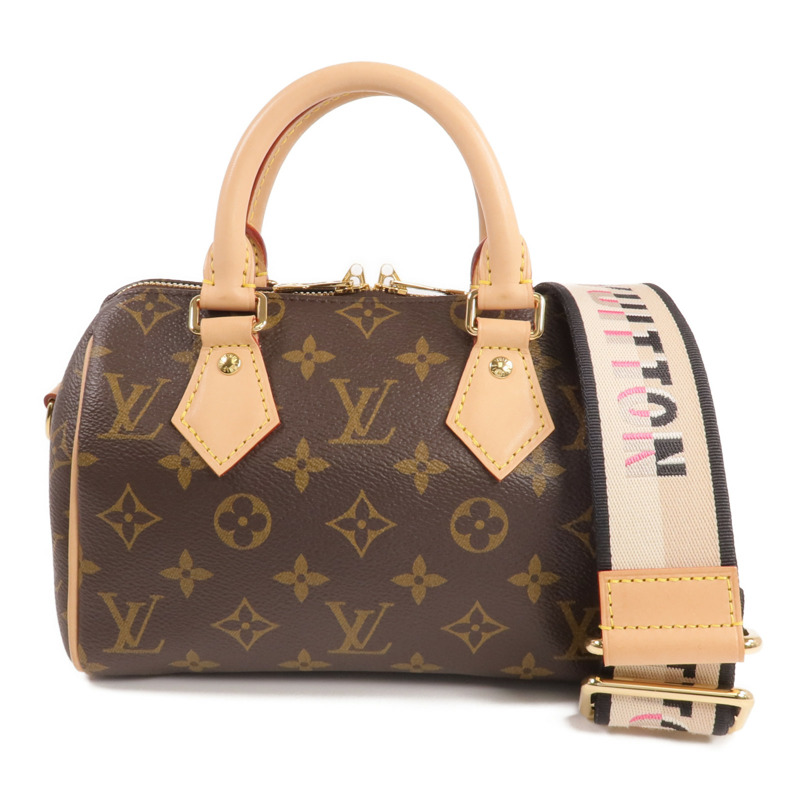 LOUIS VUITTON Monogram Speedy Bandouliere 20金扣手挽肩背兩用袋-0