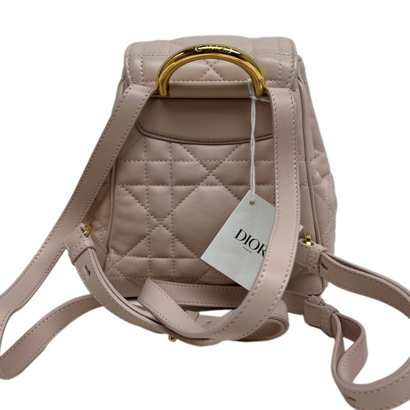 ［N388］Dior 迪奥 Montaigne Matelassé Mini 双肩包 粉色 金扣 女款 迷你款 羊皮-1