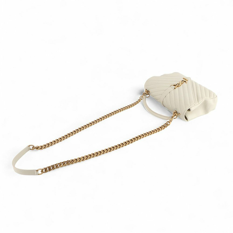 【包稅】SAINT LAURENT 雪佛龍學院中金(百貨公司收據)/32971--3