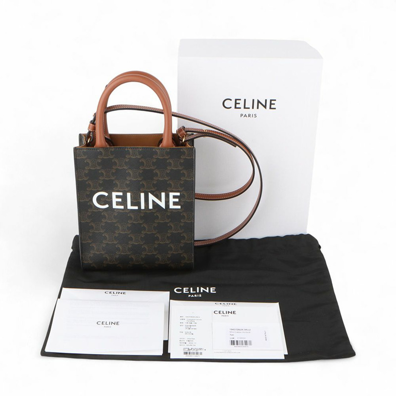 【包稅】CELINE 194372 Triomphe 垂直迷你 Cabas 包-7