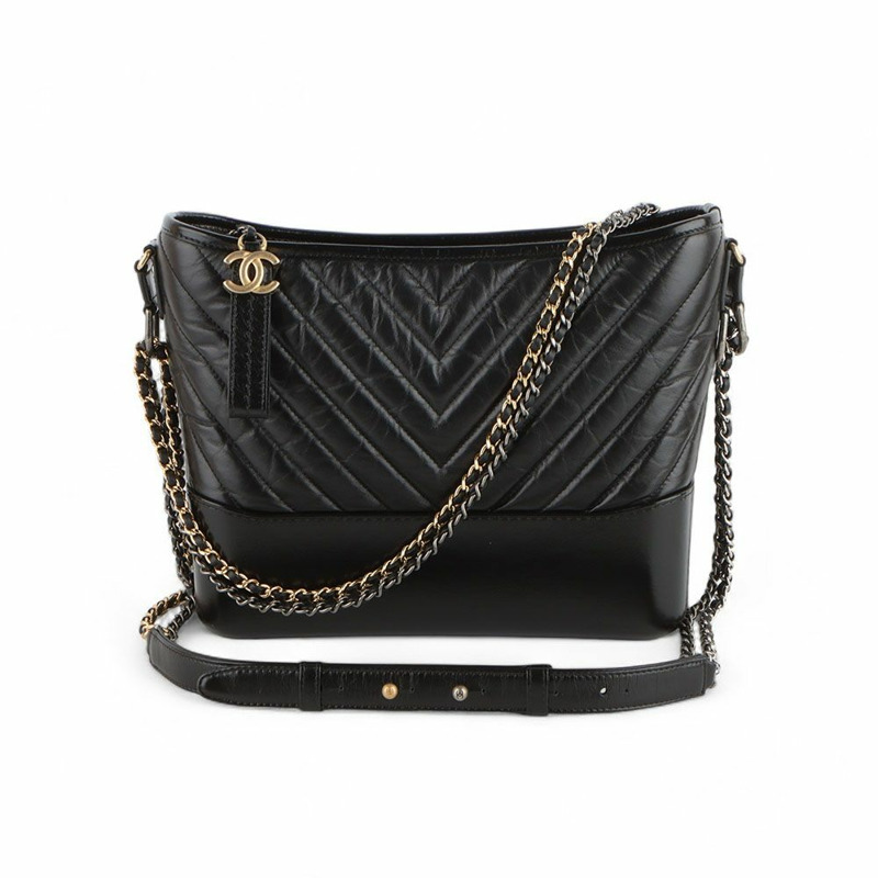 【包稅】CHANEL A93824 小牛皮人字紋 Gabriel 大單肩包（附收據）/-0