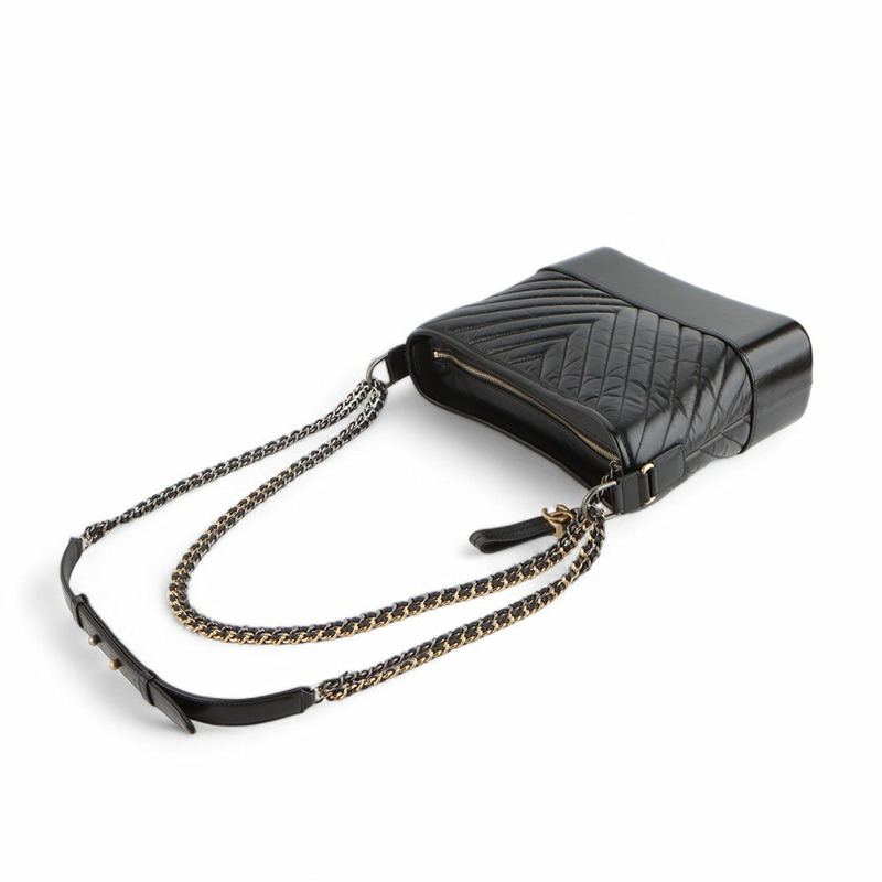 【包稅】CHANEL A93824 小牛皮人字紋 Gabriel 大單肩包（附收據）/-3