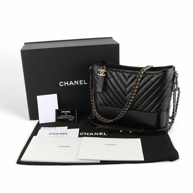 【包稅】CHANEL A93824 小牛皮人字紋 Gabriel 大單肩包（附收據）/-7