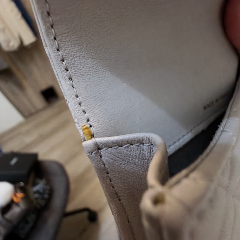 香奈兒 Chanel 手提 斜背 小廢包 淺灰 7成新-26