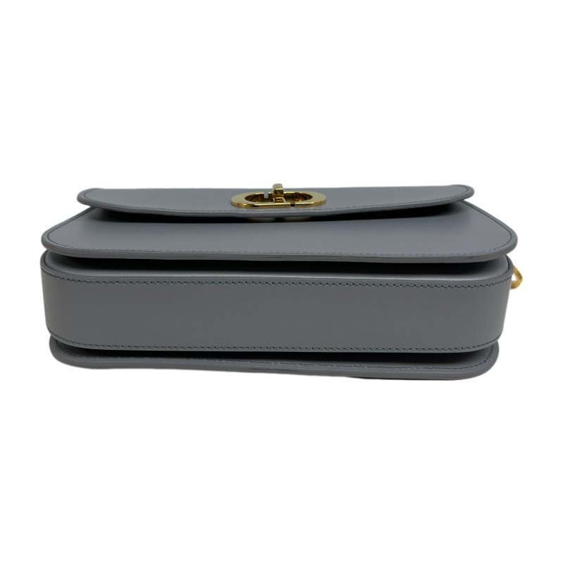 ［N389］Dior 迪奥 30 Montaigne CD Buckle 斜背包 单肩包 雾霾蓝 女款 小号 金扣 羊皮-4