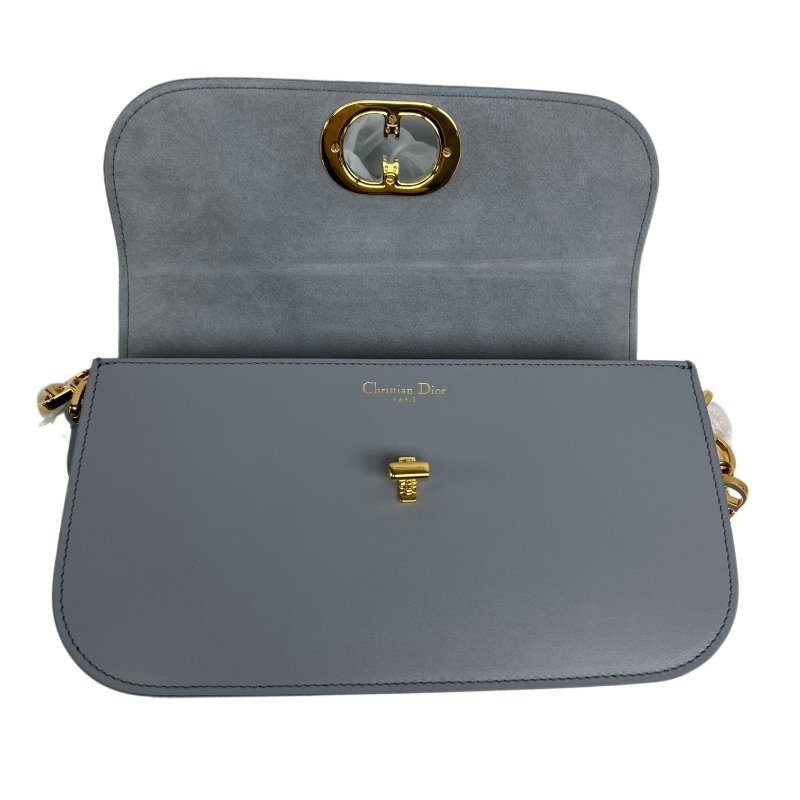 ［N389］Dior 迪奥 30 Montaigne CD Buckle 斜背包 单肩包 雾霾蓝 女款 小号 金扣 羊皮-7