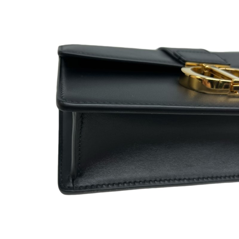 ［N390］Dior 迪奥 30 Montaigne CD Buckle 斜背包 單肩包 小號 黑色 女款 金扣 羊皮-5