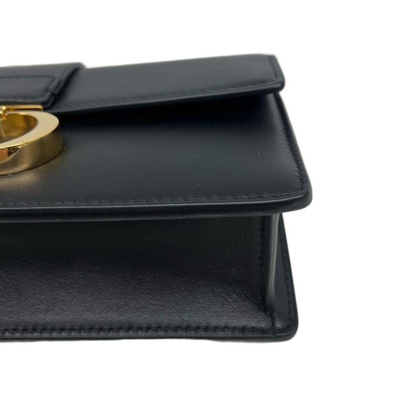 ［N390］Dior 迪奥 30 Montaigne CD Buckle 斜背包 單肩包 小號 黑色 女款 金扣 羊皮-6