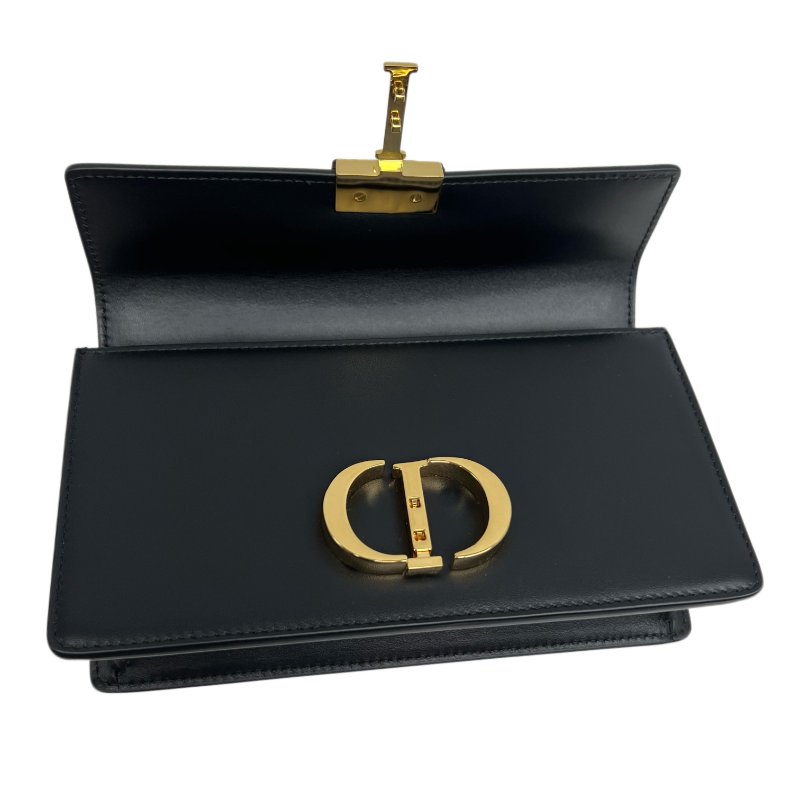 ［N390］Dior 迪奥 30 Montaigne CD Buckle 斜背包 單肩包 小號 黑色 女款 金扣 羊皮-7