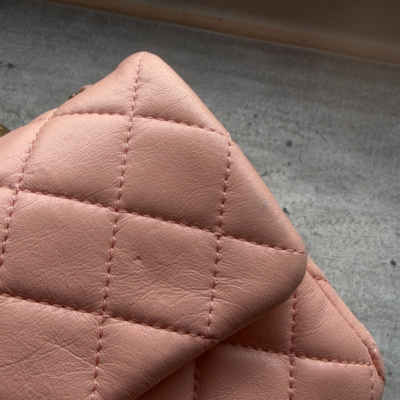 Chanel 金球mini蜜桃粉-4