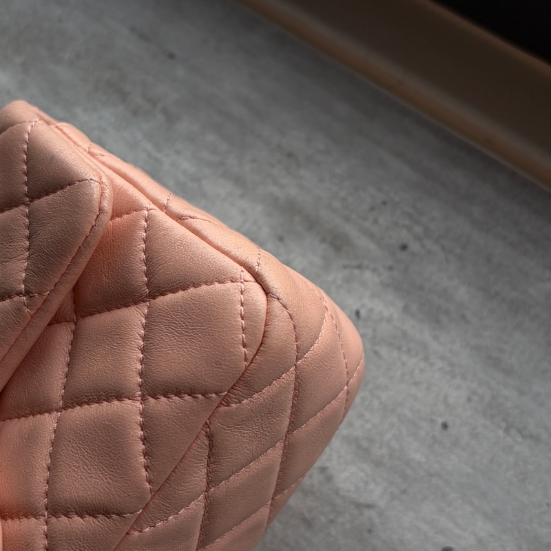 Chanel 金球mini蜜桃粉-9