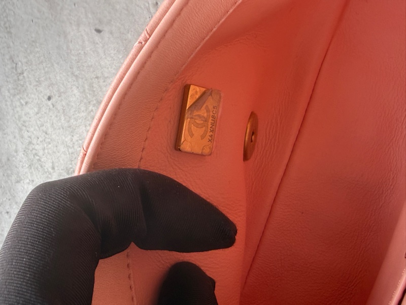 Chanel 金球mini蜜桃粉-16