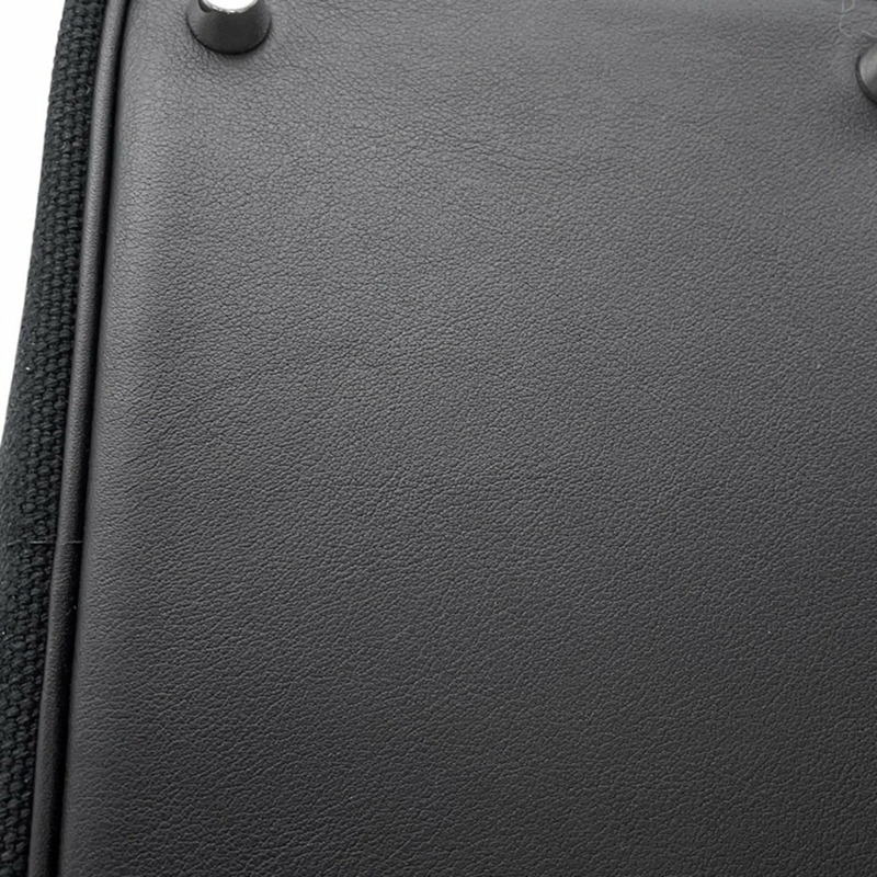 愛馬仕 Hermès Picotin Lock PM Cargo 手提包，黑色/Toile Goélan/Swift 帆布色，帶 U 字印記-6