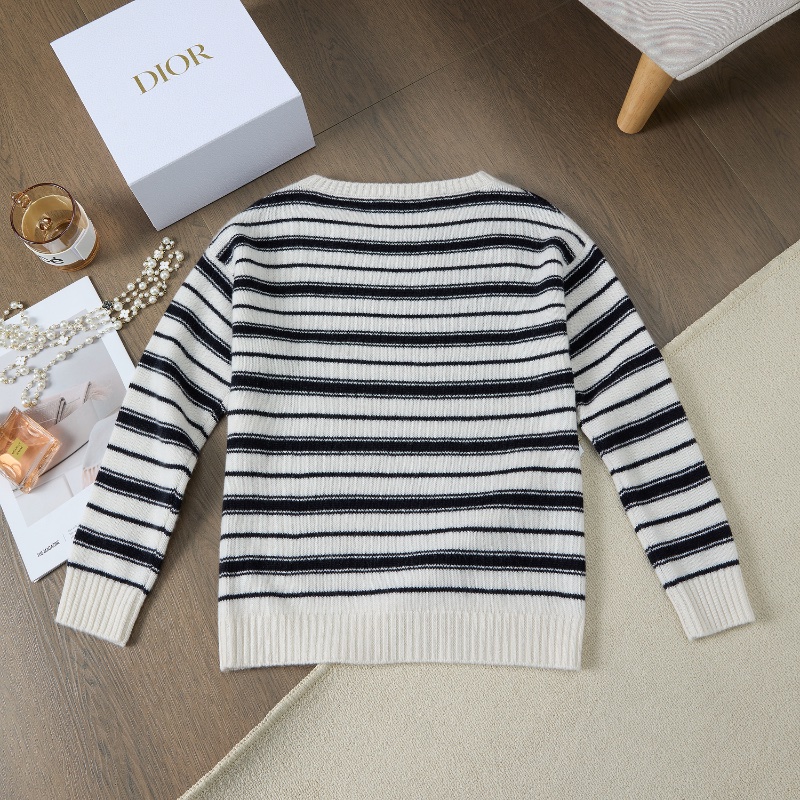 ❤️DIOR 黑白條紋毛衣 蜜蜂標-6