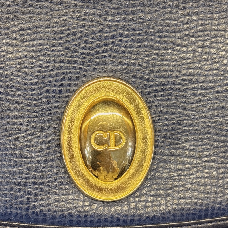 Dior 藍色皮革斜挎包-1