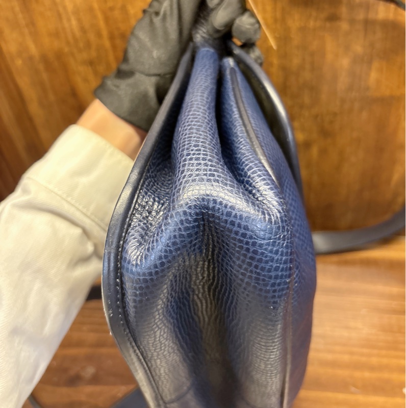 Dior 藍色皮革斜挎包-5