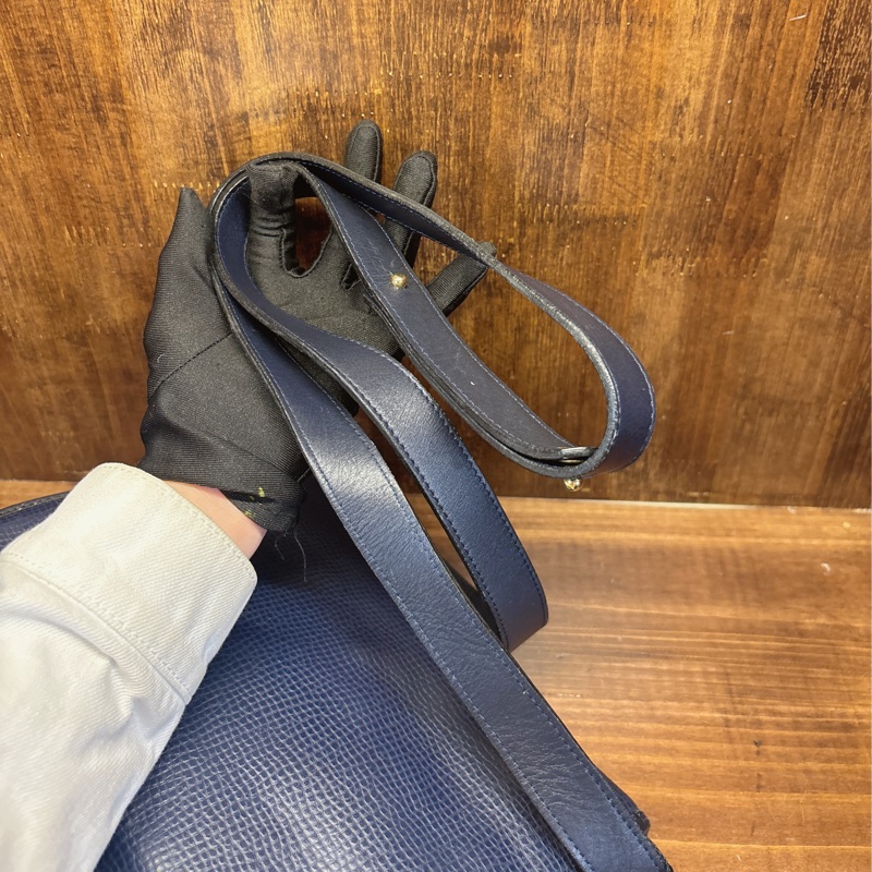 Dior 藍色皮革斜挎包-6