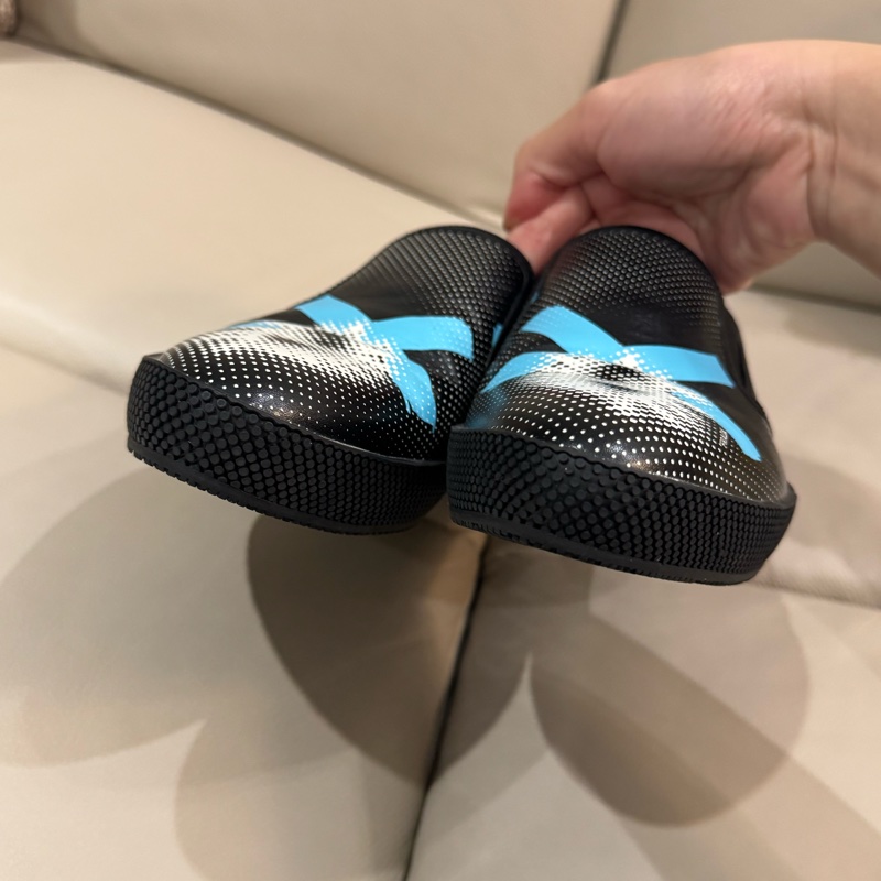 (已預留)Prada 普拉達 藍白圖紋黑皮鞋/36號/99新美品)-9