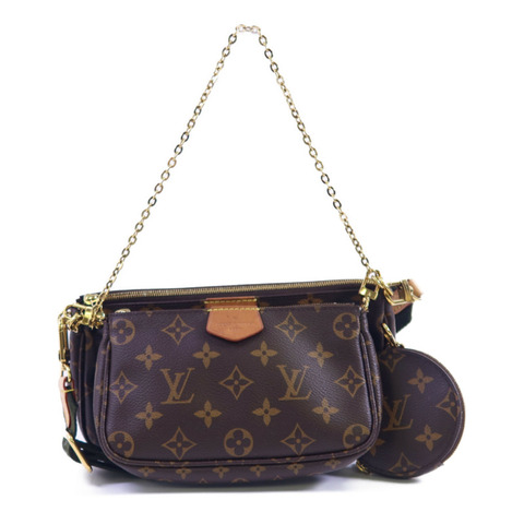 LOUIS VUITTON Monogram Multi Pochette Accessoires金扣手挽肩背兩用袋