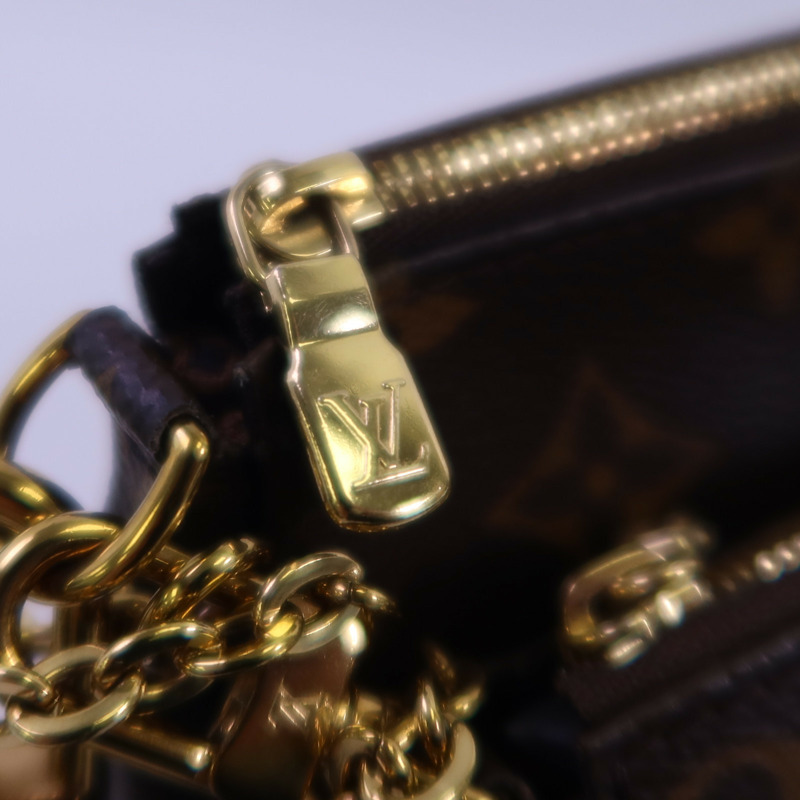 LOUIS VUITTON Monogram Multi Pochette Accessoires金扣手挽肩背兩用袋-10