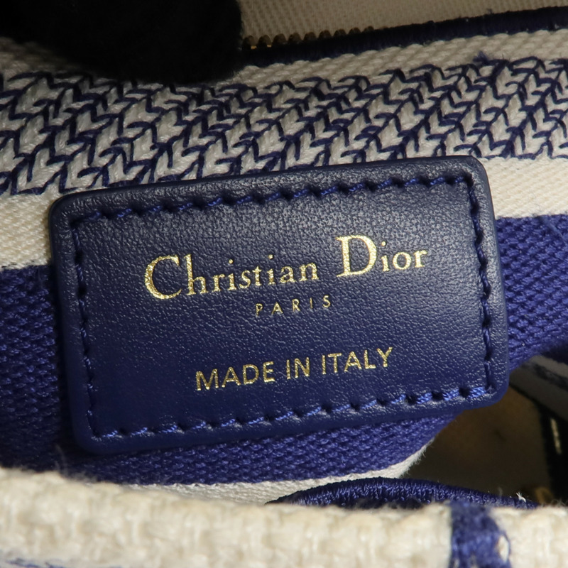 Dior 帆布Lady Dior金扣手挽肩背兩用袋-5