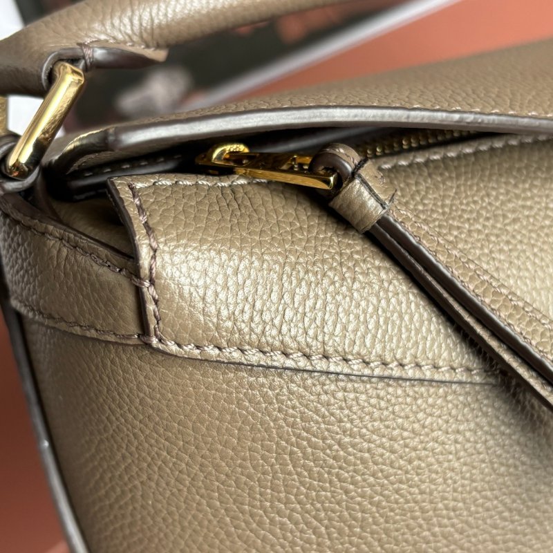 ::LOEWE:: 墨綠色手提斜背兩用包 Mini Puzzle Edge bag in soft grained calfskin-8