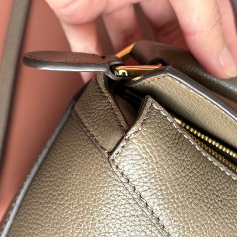 ::LOEWE:: 墨綠色手提斜背兩用包 Mini Puzzle Edge bag in soft grained calfskin-23