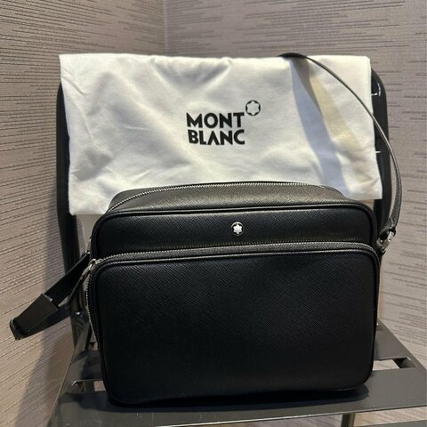 💎Han's house精品服飾💎MONTBLANC 萬寶龍 防刮牛皮 相機包 原價37800