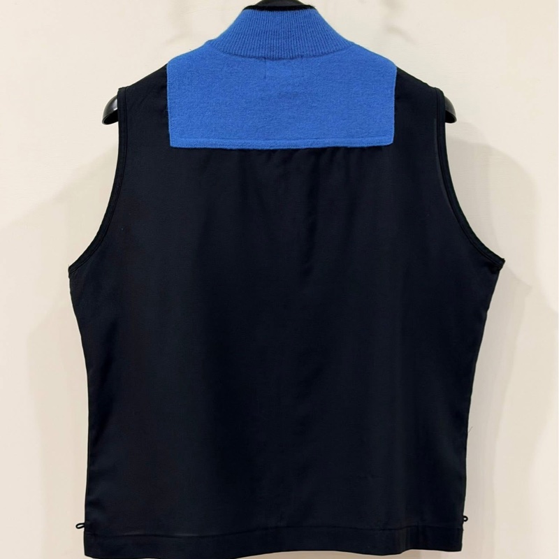 BURBERRY GOLF 羊毛混羊絨拼接薄背心-1