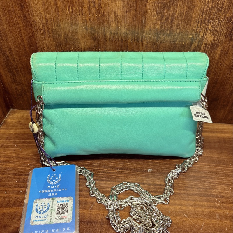 Chanel 2.55 綠松石色鏈條包-2
