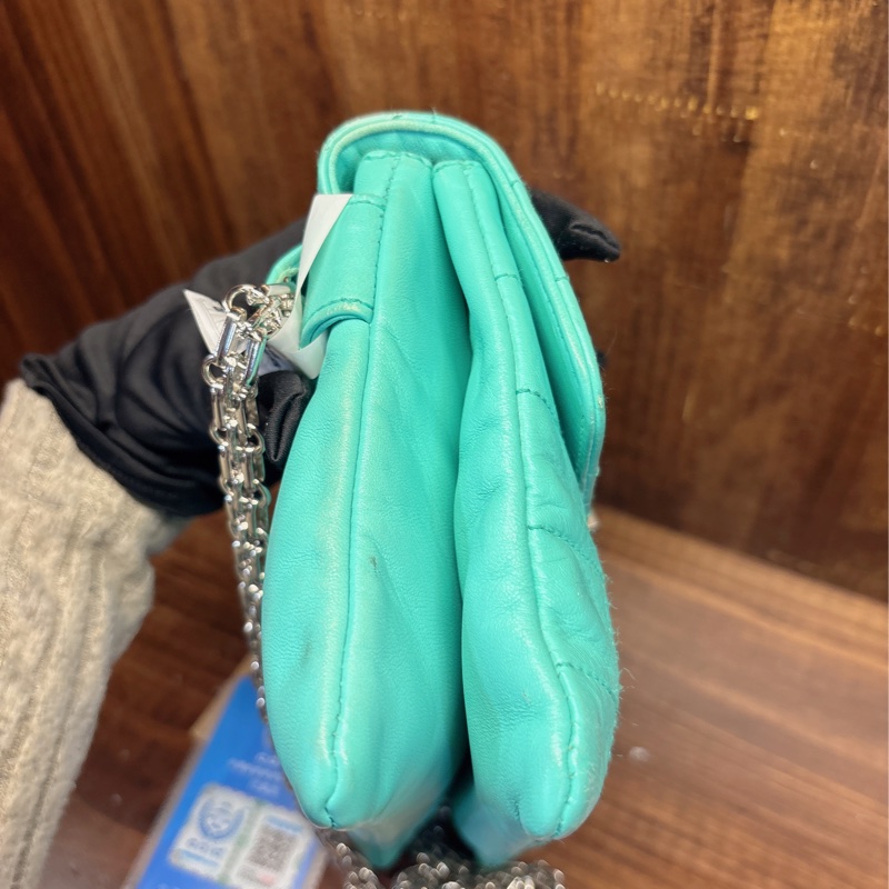 Chanel 2.55 綠松石色鏈條包-4