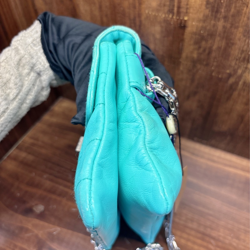 Chanel 2.55 綠松石色鏈條包-5