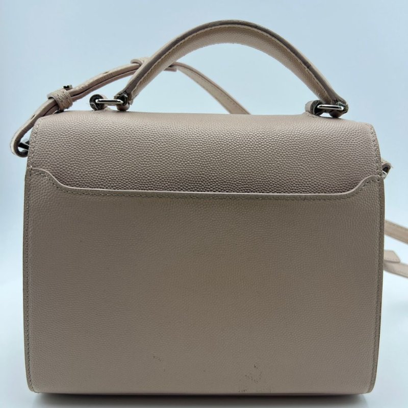 聖羅蘭 CASSANDRA 小型粒面皮革手提包-9