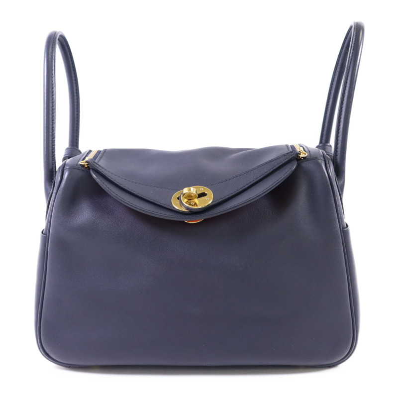 HERMES Swift皮革Lindy 26金扣手挽肩背兩用袋-0